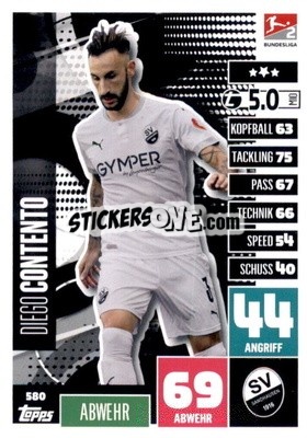 Cromo Diego Contento - German Fussball Bundesliga 2020-2021. Match Attax Extra - Panini