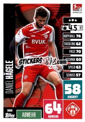 Cromo Daniel Hägele - German Fussball Bundesliga 2020-2021. Match Attax Extra - Panini