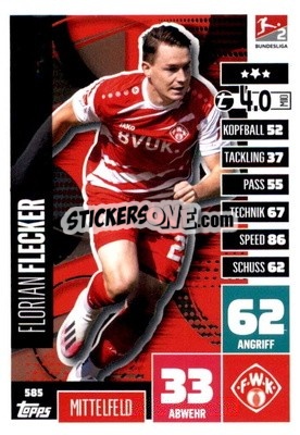 Figurina Florian Flecker - German Fussball Bundesliga 2020-2021. Match Attax Extra - Panini