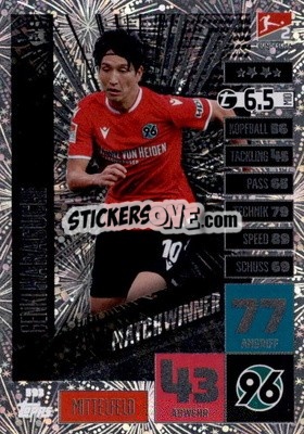 Sticker Genki Haraguchi - German Fussball Bundesliga 2020-2021. Match Attax Extra n. 593 - Panini