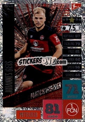 Figurina Johannes Geis - German Fussball Bundesliga 2020-2021. Match Attax Extra - Panini