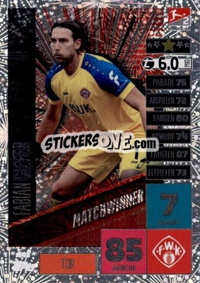 Cromo Fabian Giefer - German Fussball Bundesliga 2020-2021. Match Attax Extra - Panini