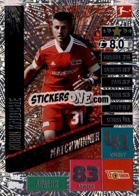 Sticker Robin Knoche - German Fussball Bundesliga 2020-2021. Match Attax Extra - Panini