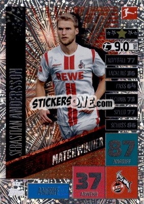 Cromo Sebastian Andersson - German Fussball Bundesliga 2020-2021. Match Attax Extra - Panini