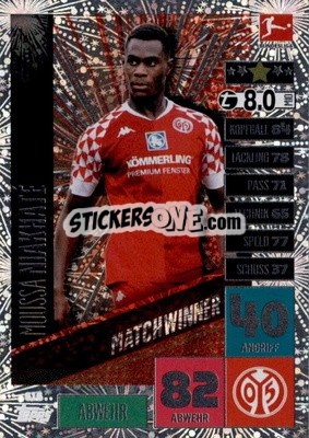 Sticker Moussa Niakhate - German Fussball Bundesliga 2020-2021. Match Attax Extra - Panini