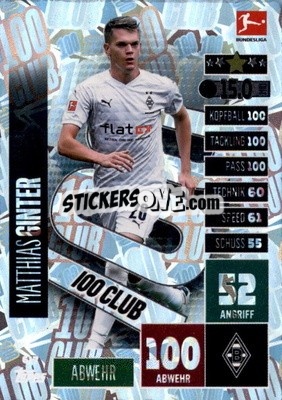 Sticker Matthias Ginter - German Fussball Bundesliga 2020-2021. Match Attax Extra - Panini