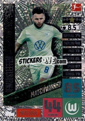 Sticker Renato Steffen - German Fussball Bundesliga 2020-2021. Match Attax Extra - Panini