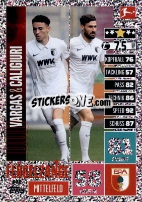 Sticker Vargas / Caligiuri - German Fussball Bundesliga 2020-2021. Match Attax Extra - Panini