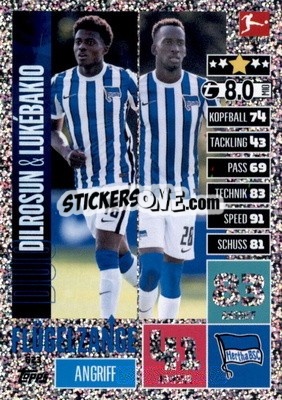Sticker Dirosun / Lukebakio - German Fussball Bundesliga 2020-2021. Match Attax Extra - Panini