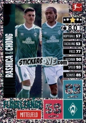 Sticker Rashica / Chong - German Fussball Bundesliga 2020-2021. Match Attax Extra - Panini