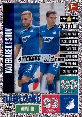 Cromo Kaderabek / Skov - German Fussball Bundesliga 2020-2021. Match Attax Extra - Panini