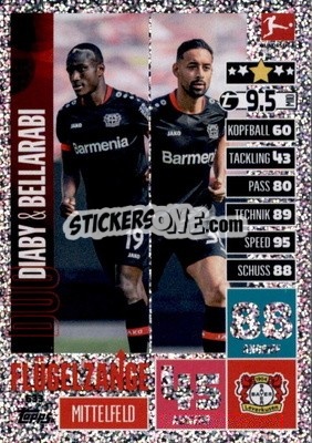 Sticker Diaby / Bellarabi - German Fussball Bundesliga 2020-2021. Match Attax Extra - Panini
