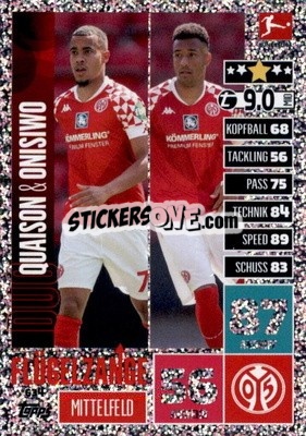 Figurina Quaison / Onisiwo - German Fussball Bundesliga 2020-2021. Match Attax Extra - Panini