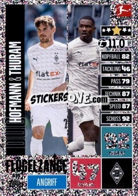 Sticker Hofmann / Thuram - German Fussball Bundesliga 2020-2021. Match Attax Extra - Panini