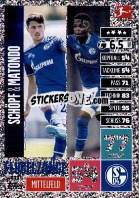 Sticker Schöpf / Matondo - German Fussball Bundesliga 2020-2021. Match Attax Extra - Panini