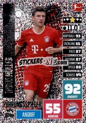 Sticker Thomas Müller - German Fussball Bundesliga 2020-2021. Match Attax Extra - Panini