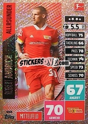 Sticker Robert Andrich - German Fussball Bundesliga 2020-2021. Match Attax Extra - Panini