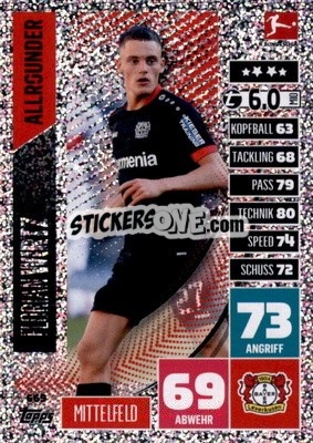 Figurina Florian Wirtz - German Fussball Bundesliga 2020-2021. Match Attax Extra - Panini