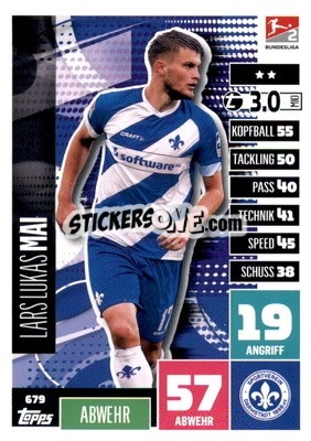Sticker Lars Lukas Mai - German Fussball Bundesliga 2020-2021. Match Attax Extra - Panini