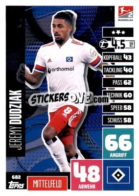 Sticker Jeremy Dudziak - German Fussball Bundesliga 2020-2021. Match Attax Extra - Panini