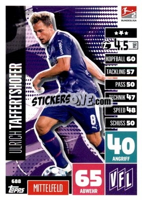 Sticker Ulrich Taffertshofer - German Fussball Bundesliga 2020-2021. Match Attax Extra - Panini