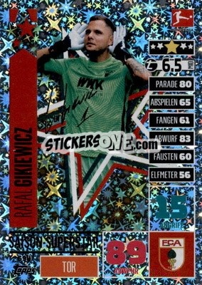 Sticker Rafal Gikiewicz - German Fussball Bundesliga 2020-2021. Match Attax Extra - Panini