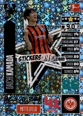 Sticker Daichi Kamada - German Fussball Bundesliga 2020-2021. Match Attax Extra - Panini