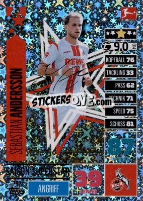 Cromo Sebastian Andersson - German Fussball Bundesliga 2020-2021. Match Attax Extra - Panini