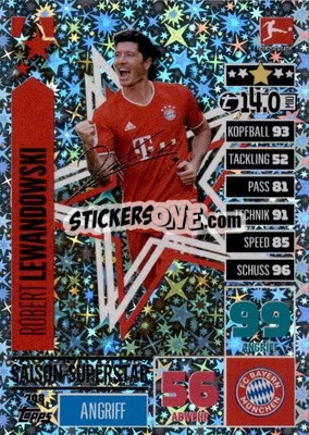 Sticker Robert Lewandowski - German Fussball Bundesliga 2020-2021. Match Attax Extra - Panini