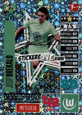 Sticker Josip Brekalo - German Fussball Bundesliga 2020-2021. Match Attax Extra - Panini