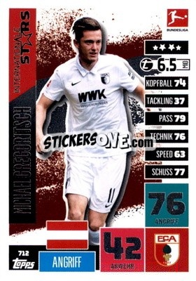 Sticker Michael Gregoritsch - German Fussball Bundesliga 2020-2021. Match Attax Extra - Panini