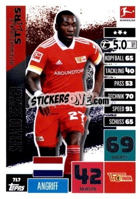 Sticker Sheraldo Becker - German Fussball Bundesliga 2020-2021. Match Attax Extra - Panini