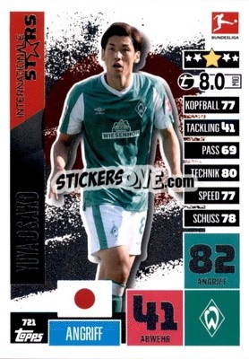 Cromo Yuya Osako - German Fussball Bundesliga 2020-2021. Match Attax Extra - Panini