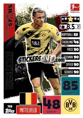 Sticker Thorgan Hazard - German Fussball Bundesliga 2020-2021. Match Attax Extra - Panini