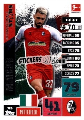 Sticker Vincenzo Grifo - German Fussball Bundesliga 2020-2021. Match Attax Extra - Panini