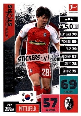 Sticker Changhoon Kwon - German Fussball Bundesliga 2020-2021. Match Attax Extra - Panini