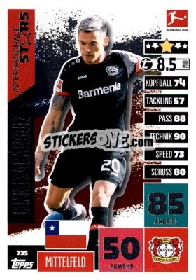 Sticker Charles Aranguiz - German Fussball Bundesliga 2020-2021. Match Attax Extra - Panini