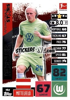 Sticker Xaver Schlager - German Fussball Bundesliga 2020-2021. Match Attax Extra - Panini