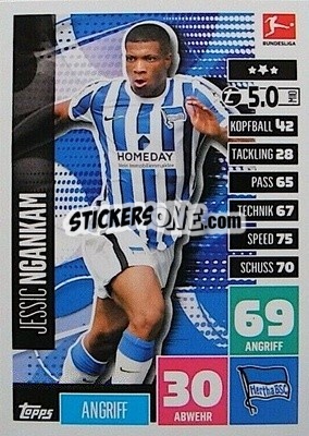 Sticker Jessic Ngankam - German Fussball Bundesliga 2020-2021. Match Attax Extra - Panini