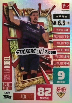 Figurina Gregor Kobel - German Fussball Bundesliga 2020-2021. Match Attax Extra - Panini