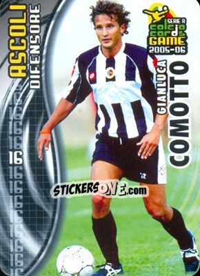 Sticker Gianluca Comotto - Serie A 2005-2006. Calcio cards game n. 2 - Panini