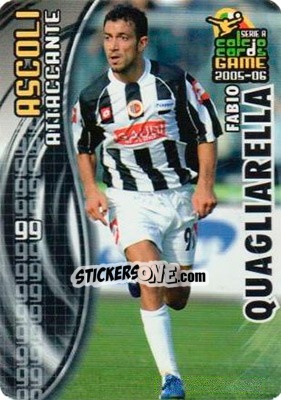 Sticker Fabio Quagliarella - Serie A 2005-2006. Calcio cards game n. 8 - Panini