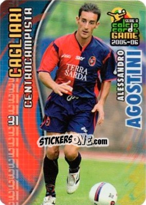 Sticker Alessandro Agostini - Serie A 2005-2006. Calcio cards game n. 14 - Panini