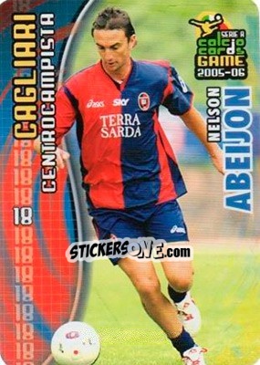 Sticker Nelson Abeijon - Serie A 2005-2006. Calcio cards game n. 16 - Panini