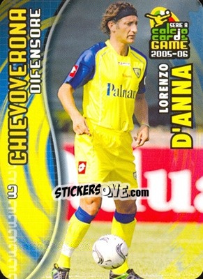 Sticker Lorenzo D'Anna - Serie A 2005-2006. Calcio cards game n. 22 - Panini