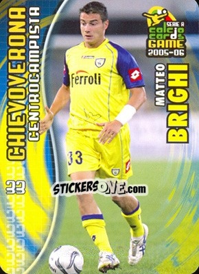 Figurina Matteo Brighi - Serie A 2005-2006. Calcio cards game - Panini
