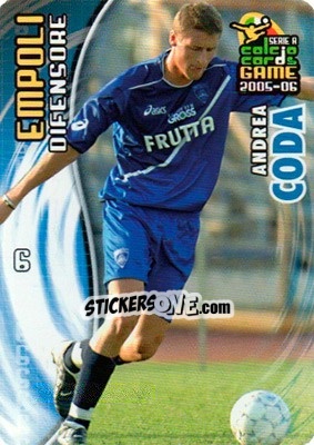 Sticker Andrea Coda - Serie A 2005-2006. Calcio cards game n. 32 - Panini