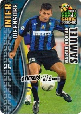 Sticker Walter Adrian Samuel - Serie A 2005-2006. Calcio cards game n. 52 - Panini