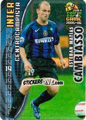 Sticker Esteban Matias Cambiasso - Serie A 2005-2006. Calcio cards game n. 55 - Panini