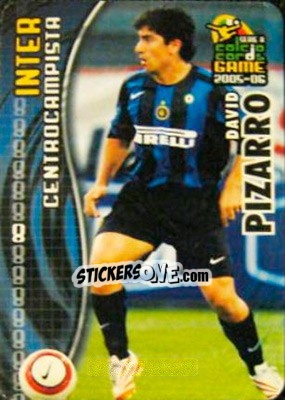 Sticker David Pizarro - Serie A 2005-2006. Calcio cards game n. 56 - Panini